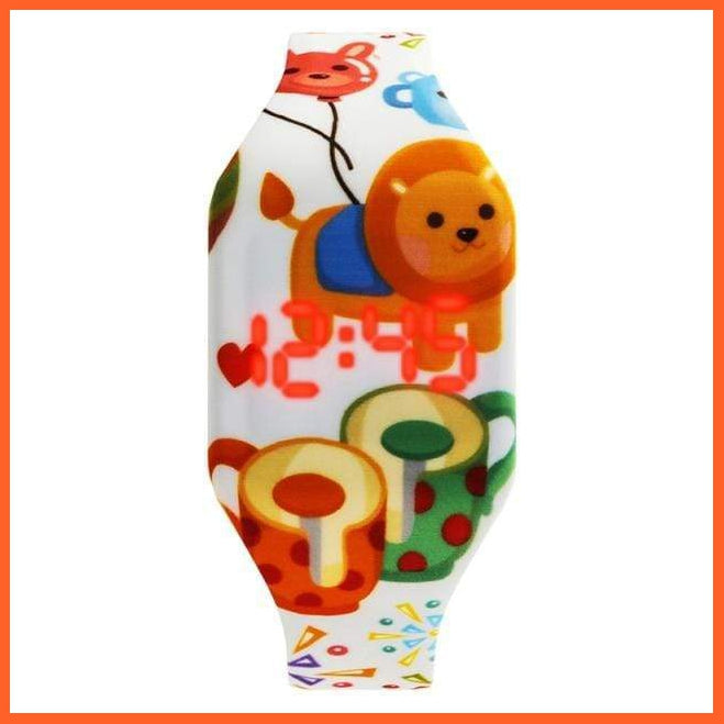 Cartoon Children'S Watches Cute Led Digital Watch Kids Dinosaur Jungle Print For Girls Boys | whatagift.com.au.