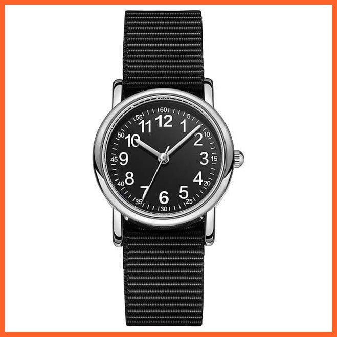 Kids Watch Muticolour Nylon Watchband Gift For Children  Learning Read Time Kids Wristwatches | whatagift.com.au.