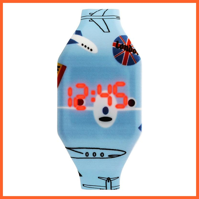 Flamingo Digital Watch For Kids Students Led Display Cute Cartoon Design Children Wristwatches | whatagift.com.au.