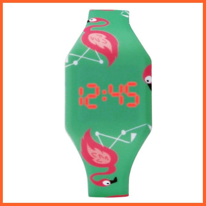 Cartoon Children'S Watches Cute Led Digital Watch Kids Dinosaur Jungle Print For Girls Boys | whatagift.com.au.