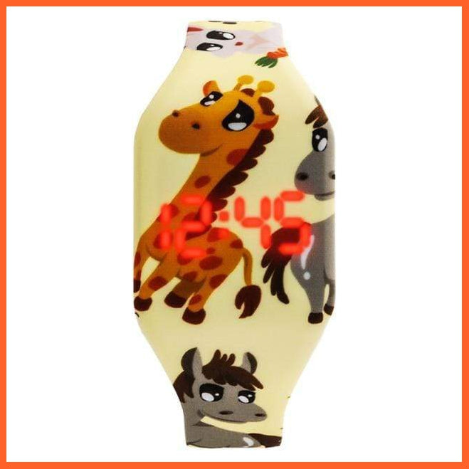 Cartoon Children'S Watches Cute Led Digital Watch Kids Dinosaur Jungle Print For Girls Boys | whatagift.com.au.