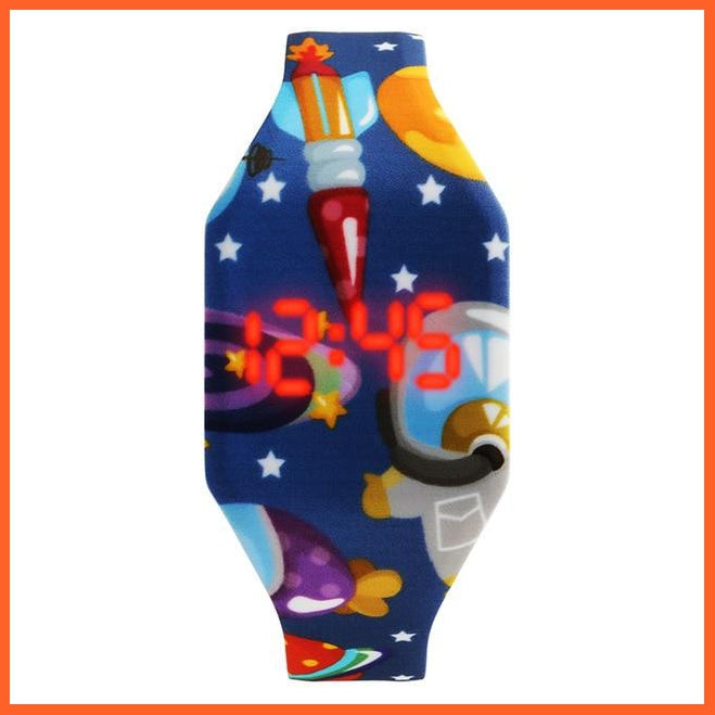 Cartoon Children'S Watches Cute Led Digital Watch Kids Dinosaur Jungle Print For Girls Boys | whatagift.com.au.