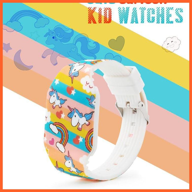 Unicorn Cartoon Children'S Watches Cute Girl'S Wristwatch Quartz  Gift For Kids Led Digital Display | whatagift.com.au.