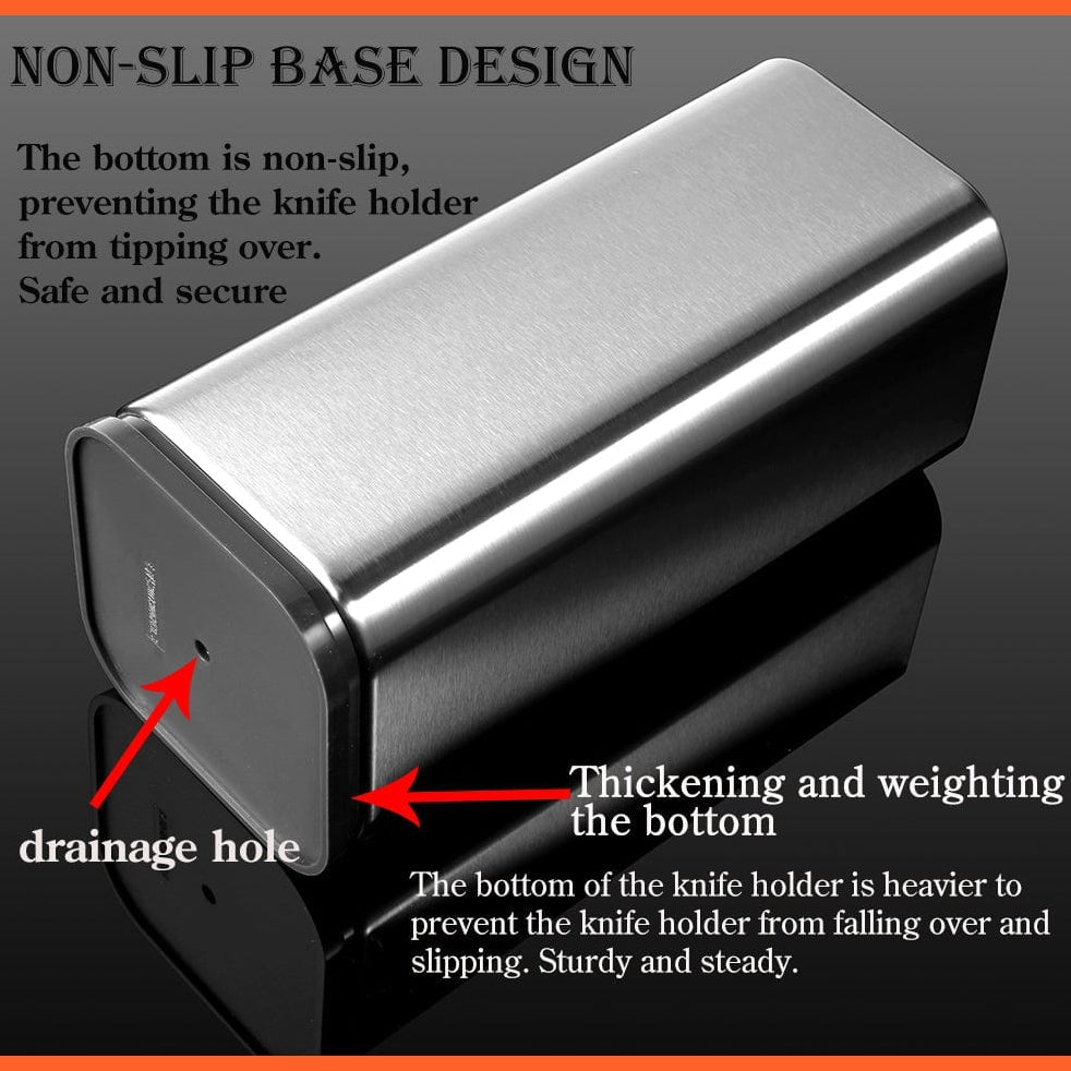 whatagift.com.au Kitchen Knife Chef Knife Set Stainless Steel holder Sharp Sanding Slicing Scissor Kitchen Tool