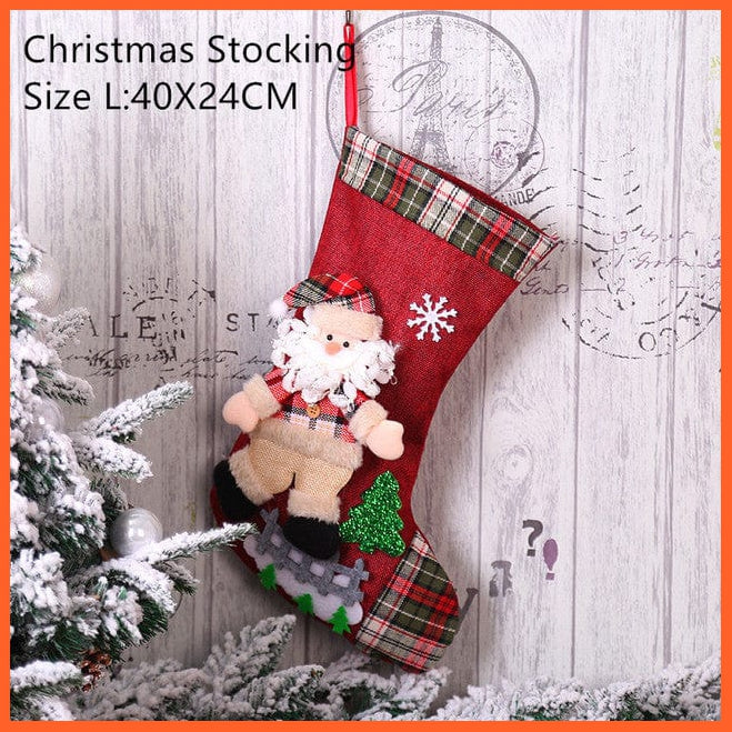 whatagift.com.au L- santa claus Christmas Stocking Santa Sacks Gift
