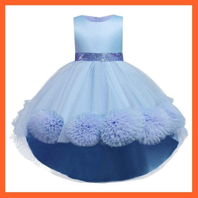 whatagift.com.au Lace Embroidery Formal Sleeveless Wedding Gown For Girls