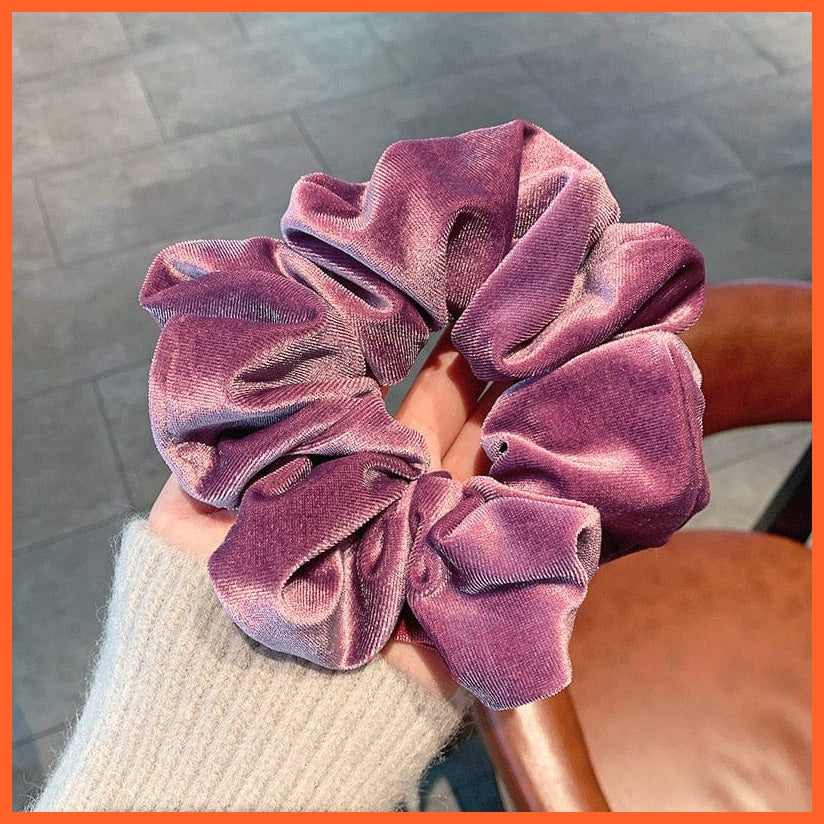 whatagift.com.au Lavender Oversized Velvet Hair Scrunchies for Women | Hair tie Accessories