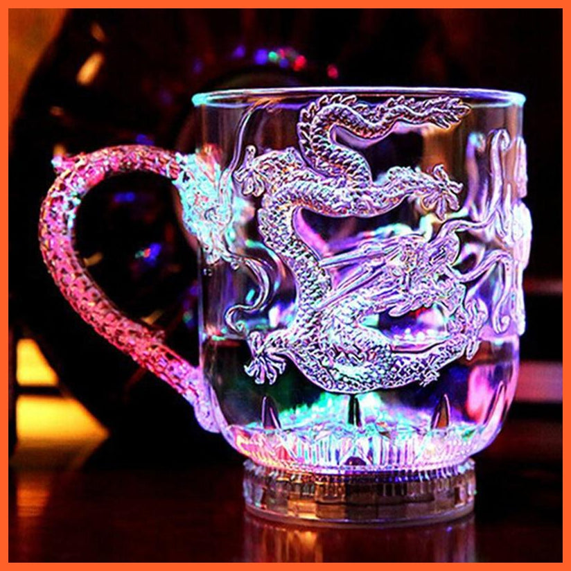 3D Dragon Design Rainbow Glowing Led Light Glasses | Beer Mugs With Led Lights | whatagift.com.au.