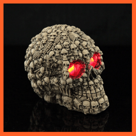 whatagift.com.au Led Human Skeleton Head Skull Halloween Skull