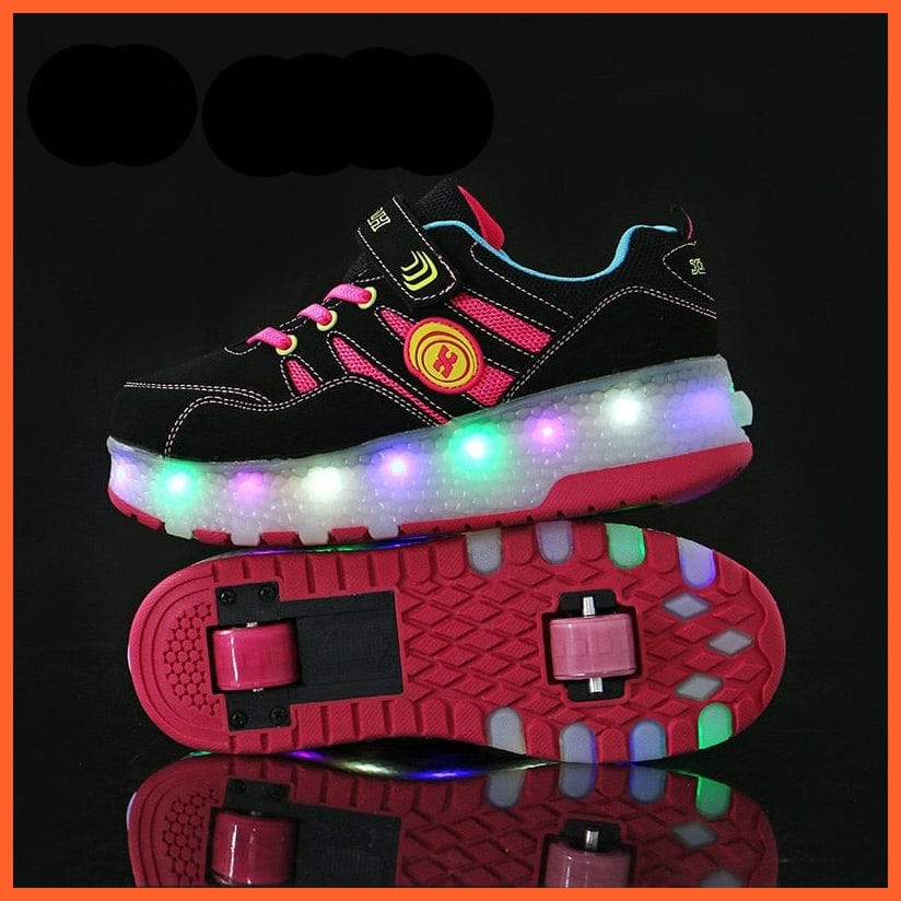 whatagift.com.au Led Light Up Shoes With Two Wheels For Children