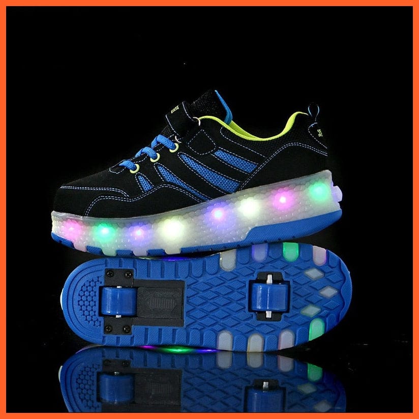 whatagift.com.au Led Light Up Shoes With Two Wheels For Children
