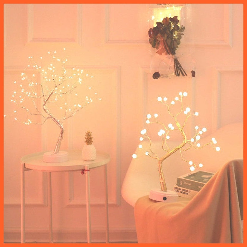 whatagift.com.au LED Night Lights | Mini Christmas Tree Table Lamp | Garland Fairy String Light for Home Decor