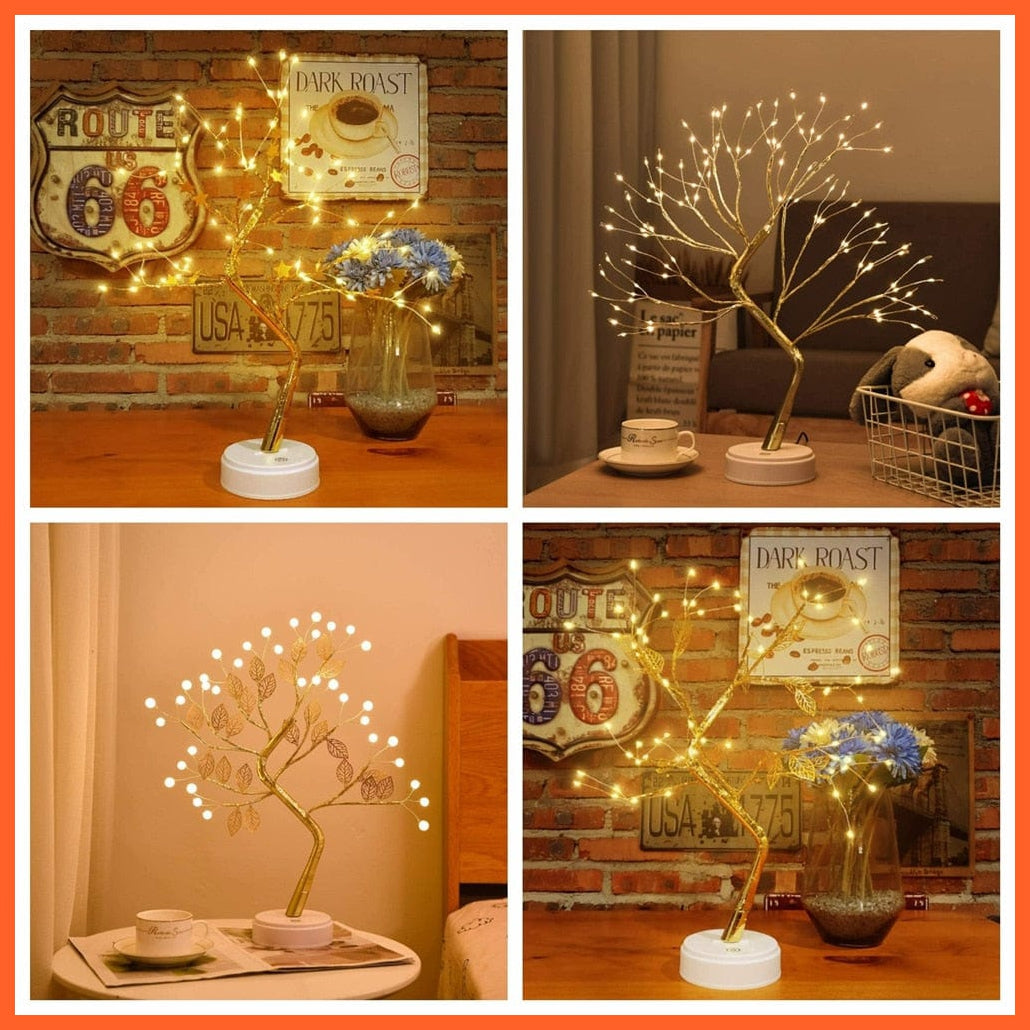 whatagift.com.au LED Night Lights | Mini Christmas Tree Table Lamp | Garland Fairy String Light for Home Decor