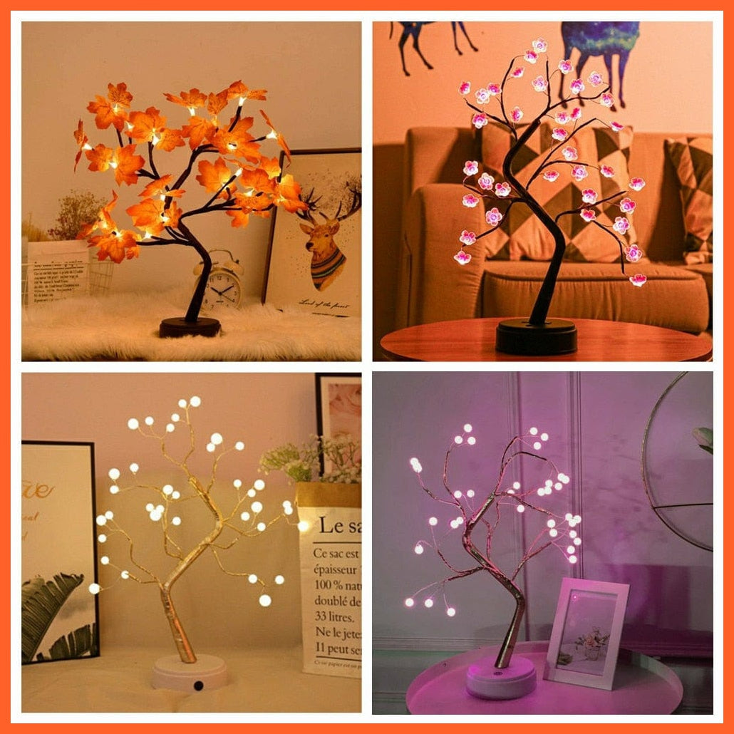 whatagift.com.au LED Night Lights | Mini Christmas Tree Table Lamp | Garland Fairy String Light for Home Decor