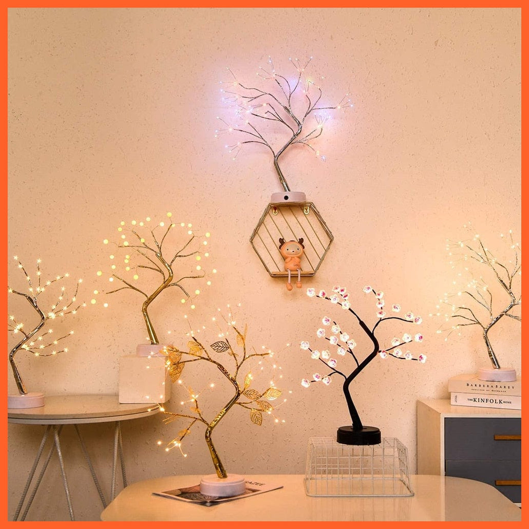 whatagift.com.au LED Night Lights | Mini Christmas Tree Table Lamp | Garland Fairy String Light for Home Decor