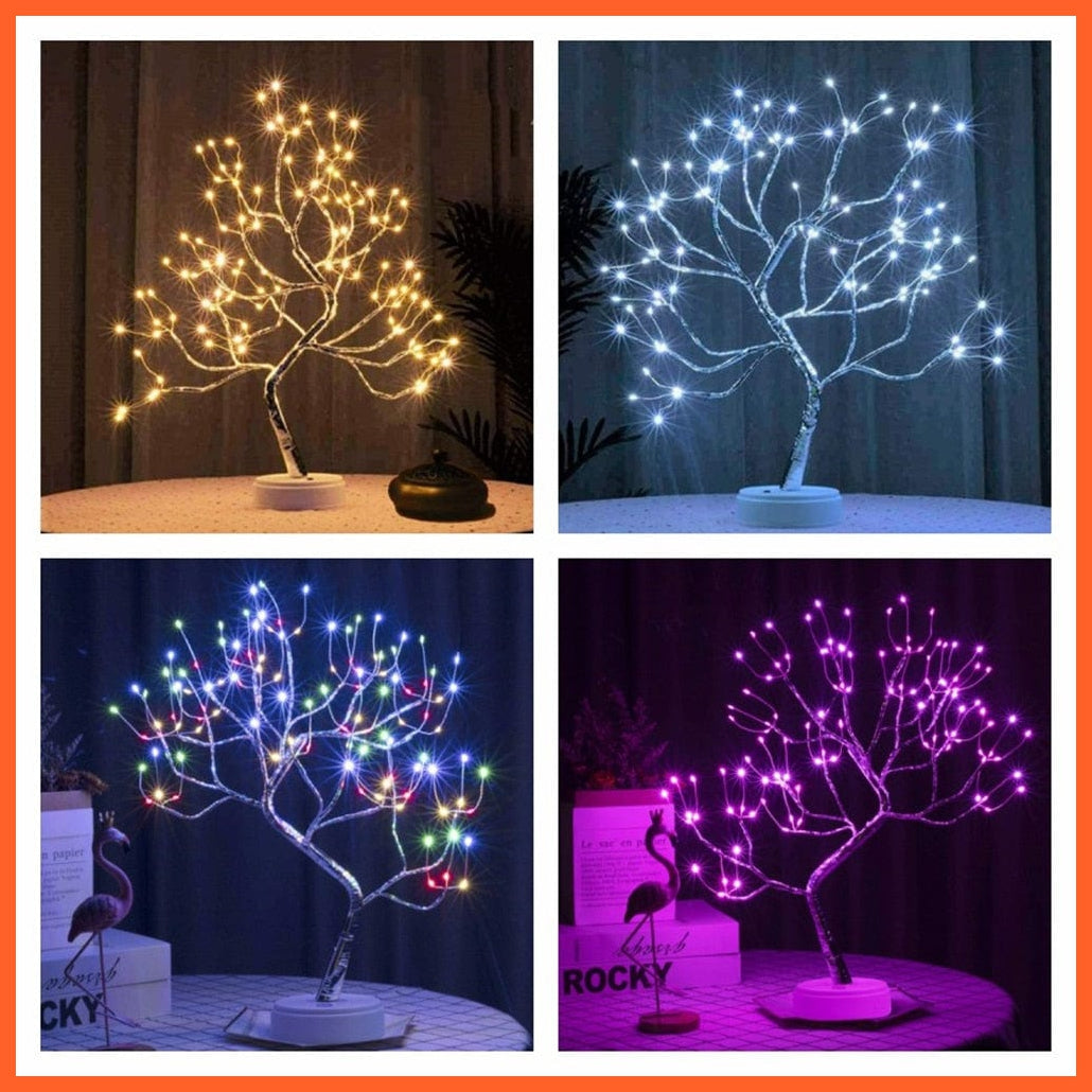 whatagift.com.au LED Night Lights | Mini Christmas Tree Table Lamp | Garland Fairy String Light for Home Decor