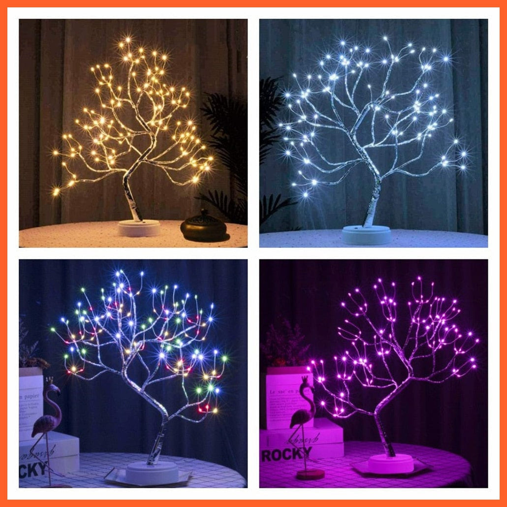 whatagift.com.au LED Night Lights | Mini Christmas Tree Table Lamp | Garland Fairy String Light for Home Decor
