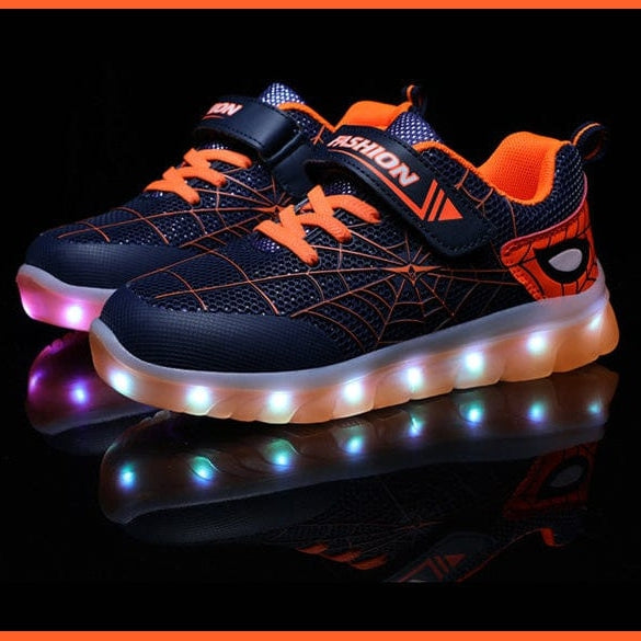 whatagift.com.au led shoes Green Pink USB New Charging Basket Led Children Shoes | Kids Luminous Sneakers