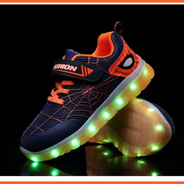 whatagift.com.au led shoes Green Pink USB New Charging Basket Led Children Shoes | Kids Luminous Sneakers
