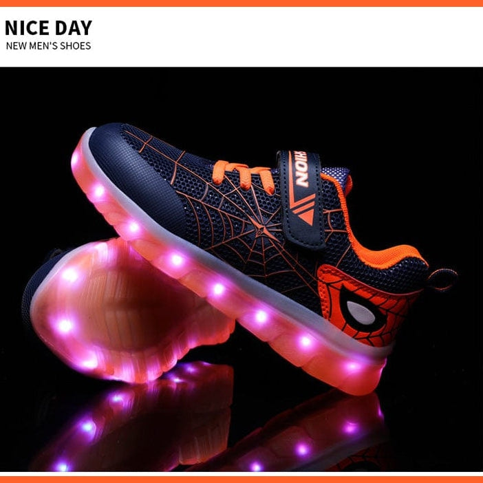 whatagift.com.au led shoes Green Pink USB New Charging Basket Led Children Shoes | Kids Luminous Sneakers