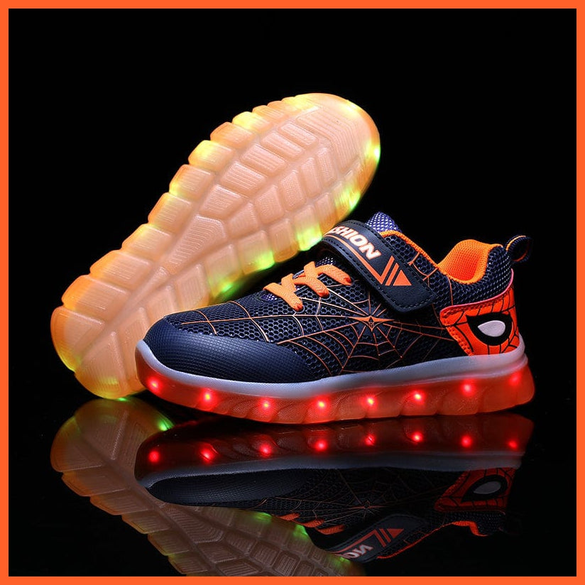 whatagift.com.au led shoes Green Pink USB New Charging Basket Led Children Shoes | Kids Luminous Sneakers