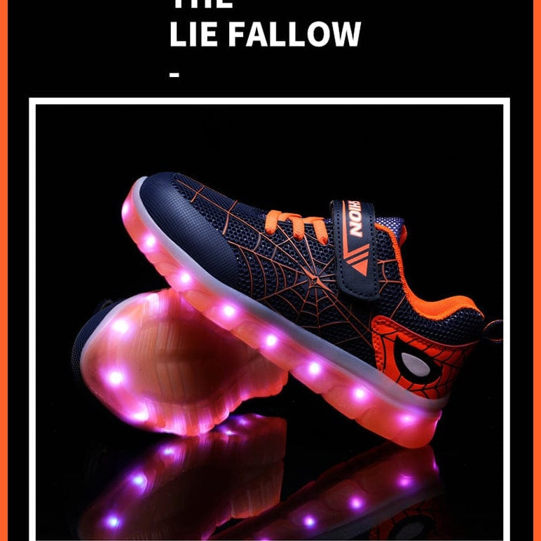 whatagift.com.au led shoes Green Pink USB New Charging Basket Led Children Shoes | Kids Luminous Sneakers