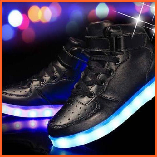 Led Sneakers Black 7 Led Light Colors | whatagift.com.au.