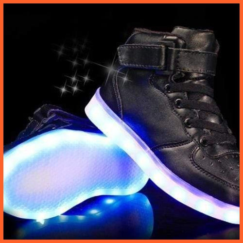 Led Sneakers Black 7 Led Light Colors | whatagift.com.au.