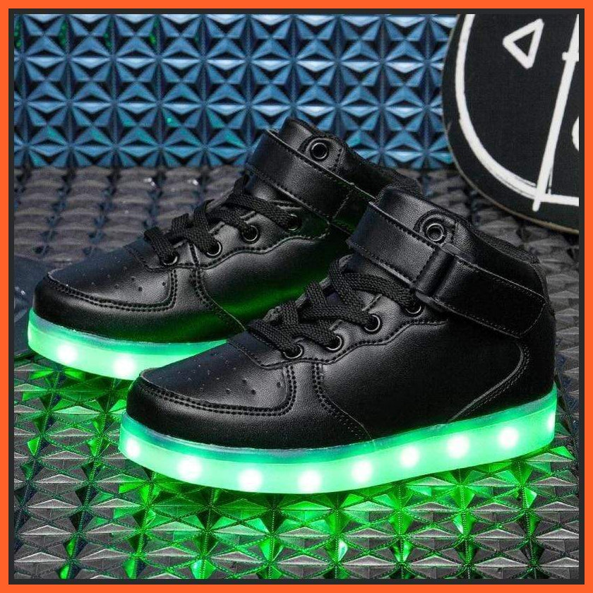 Led Sneakers For Kids Light Up Black | whatagift.com.au.