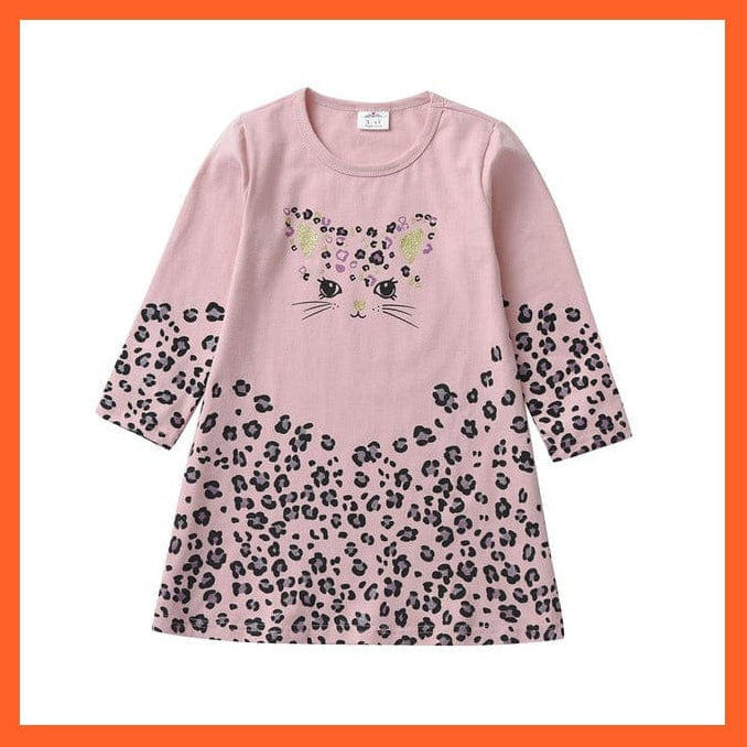 whatagift.com.au LH0785 / 10T Unicorn Rainbow Long Sleeve Children Dress For Girls