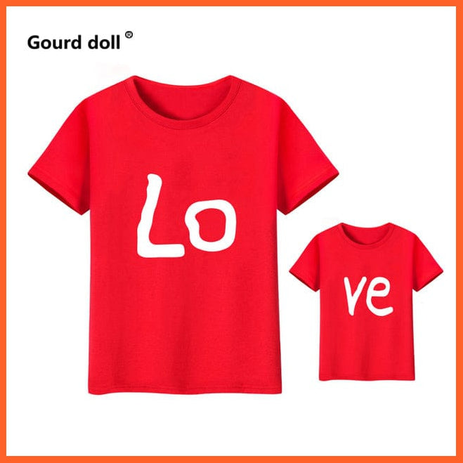whatagift.com.au LOVE red / Kid 3T 100 (1PCS) Love Mommy and Baby Clothes Cotton T-shirt