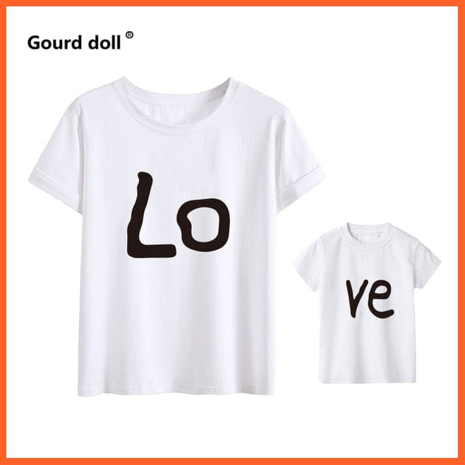 whatagift.com.au LOVE white / mama XL (1PCS) Love Mommy and Baby Clothes Cotton T-shirt