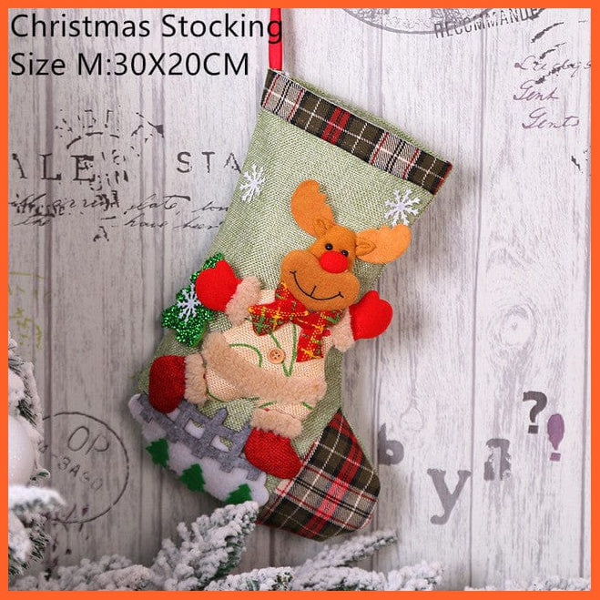 whatagift.com.au M- elk Christmas Stocking Santa Sacks Gift
