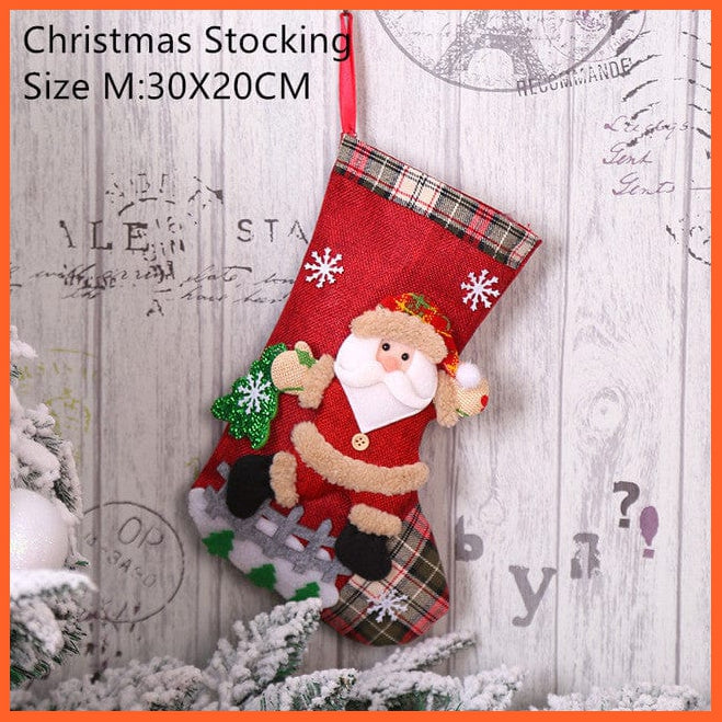 whatagift.com.au M- santa claus Christmas Stocking Santa Sacks Gift