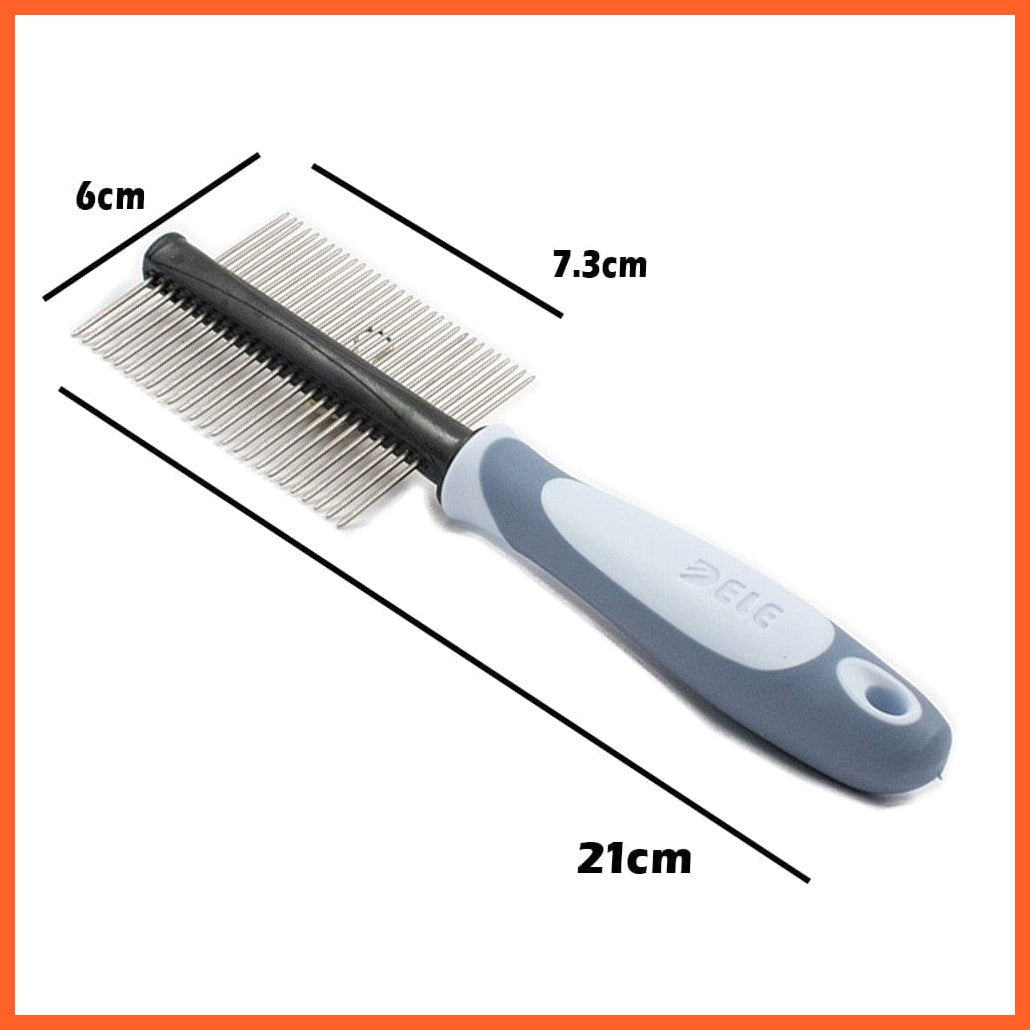 whatagift.com.au M009-BL / M / China Hair Remover Double-sided Easy Hair Deshedding Brush for Pet | Grooming Tool for Long Small Hair Dog Cat
