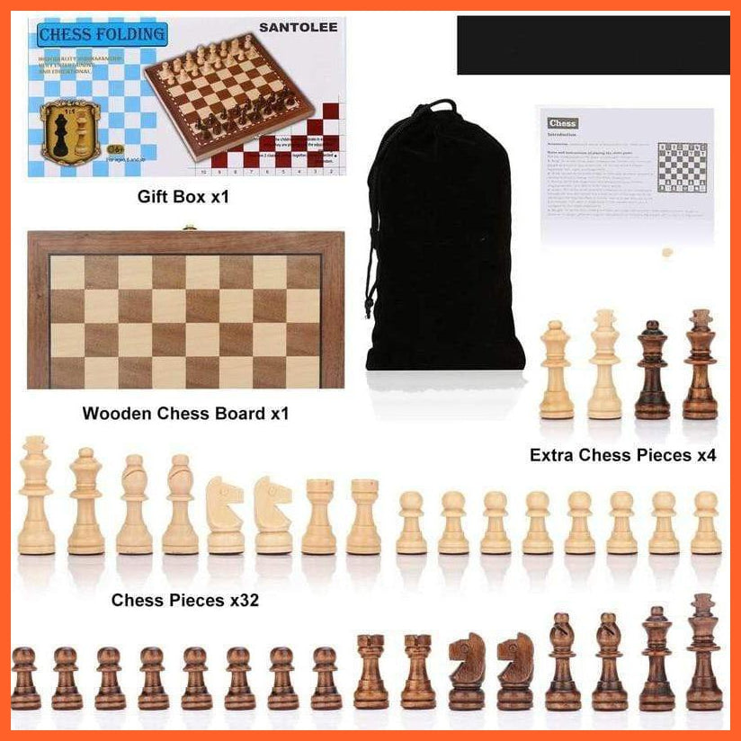 Magnetic Chess Set | Folding Chess Board | Wooden Chess Game | whatagift.com.au.