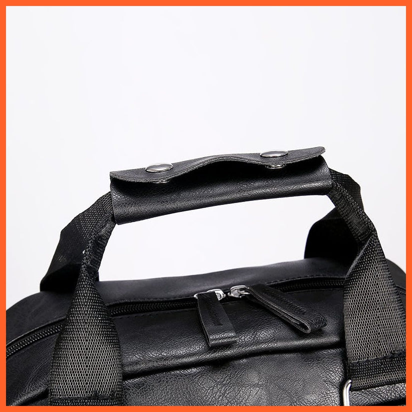 whatagift.com.au Men PU Leather Backpack | Large laptop Backpacks