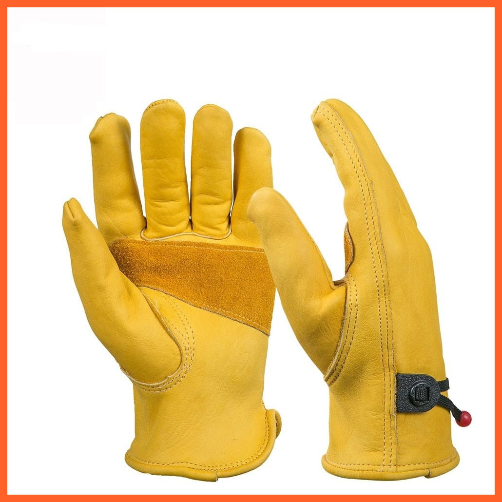 whatagift.com.au Men's Gloves M New Men's Driver Gloves | Leather Security Protection Wear Safety Working Gloves