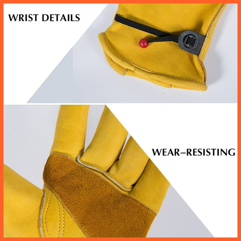 whatagift.com.au Men's Gloves New Men's Driver Gloves | Leather Security Protection Wear Safety Working Gloves
