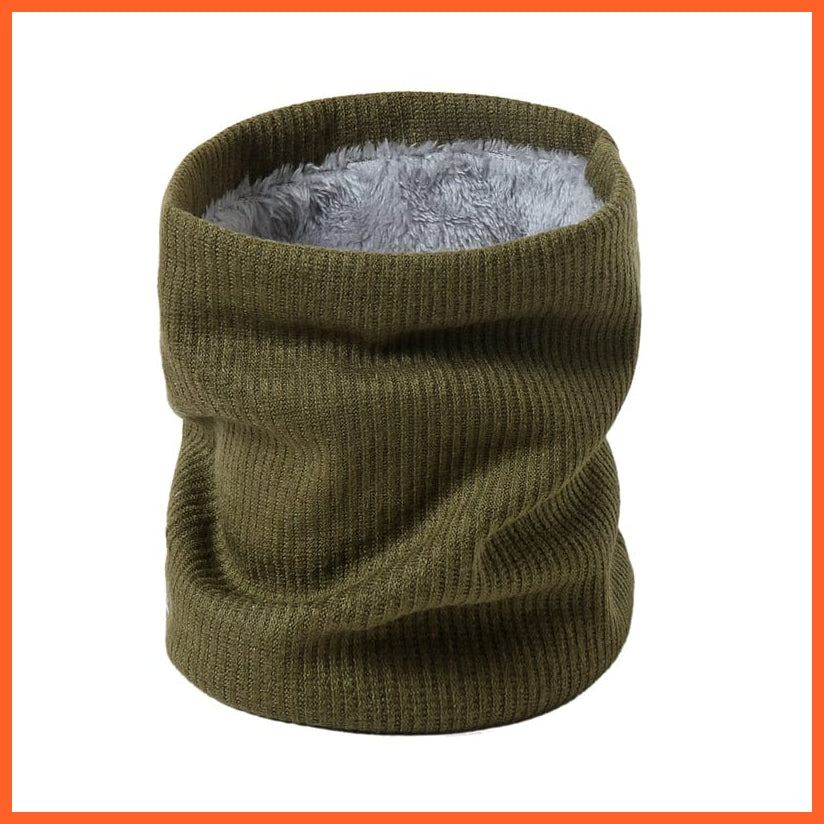 whatagift.com.au Men's Scarf Copy of Winter Women Men Solid Knitting Scarf | Thick Warm Velvet Ring High-Quality Muffler