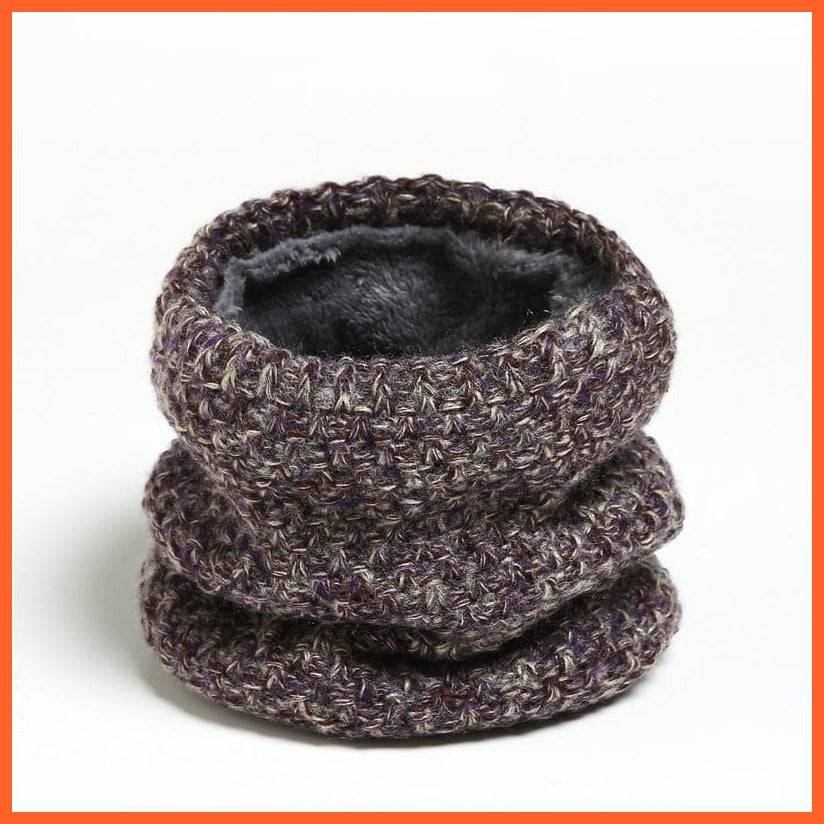 whatagift.com.au Men's Scarf Copy of Winter Women Men Solid Knitting Scarf | Thick Warm Velvet Ring High-Quality Muffler