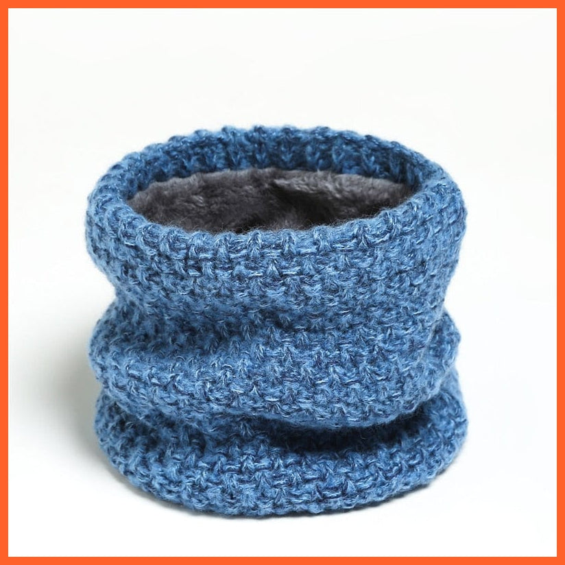 whatagift.com.au Men's Scarf Copy of Winter Women Men Solid Knitting Scarf | Thick Warm Velvet Ring High-Quality Muffler