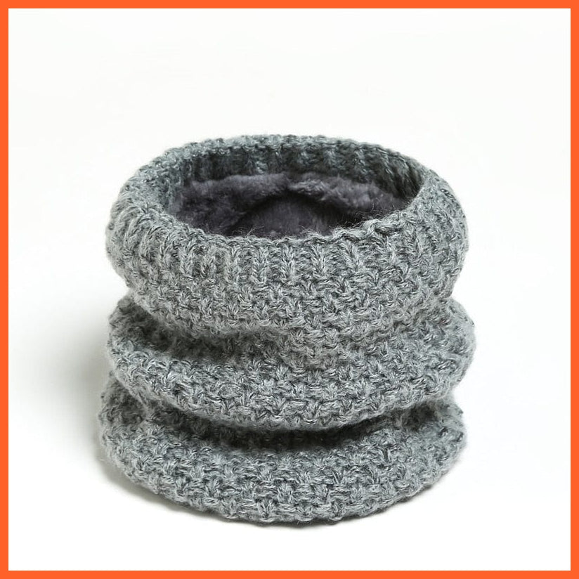 whatagift.com.au Men's Scarf Copy of Winter Women Men Solid Knitting Scarf | Thick Warm Velvet Ring High-Quality Muffler
