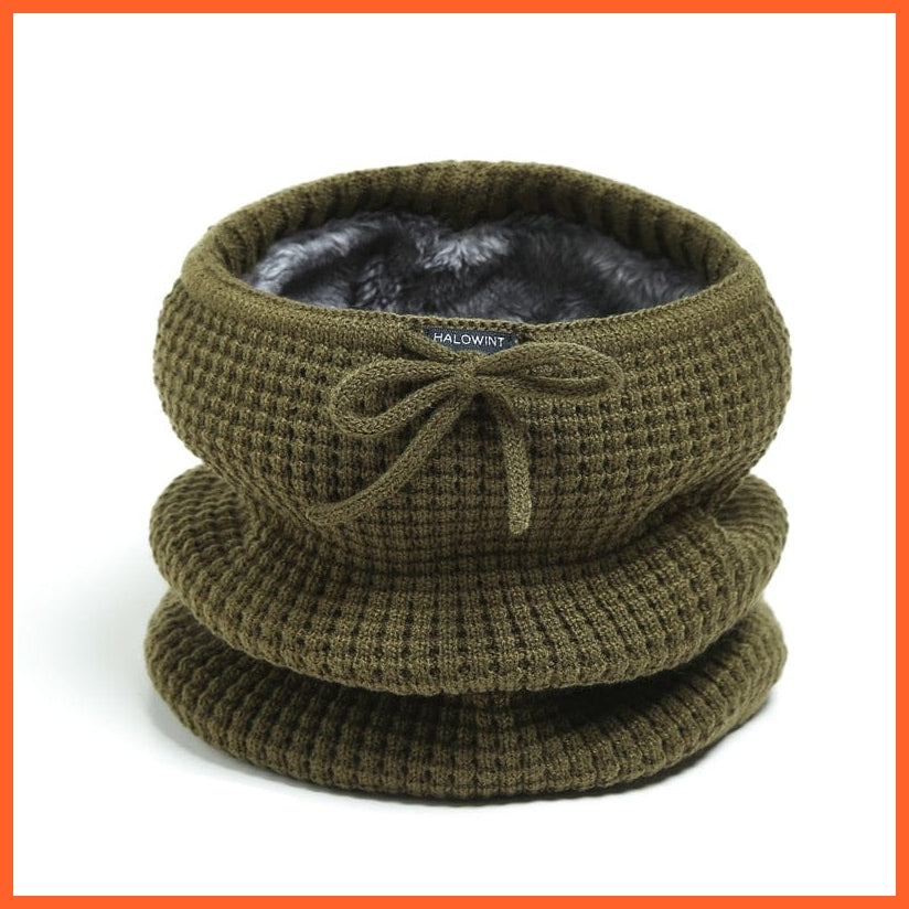 whatagift.com.au Men's Scarf Copy of Winter Women Men Solid Knitting Scarf | Thick Warm Velvet Ring High-Quality Muffler