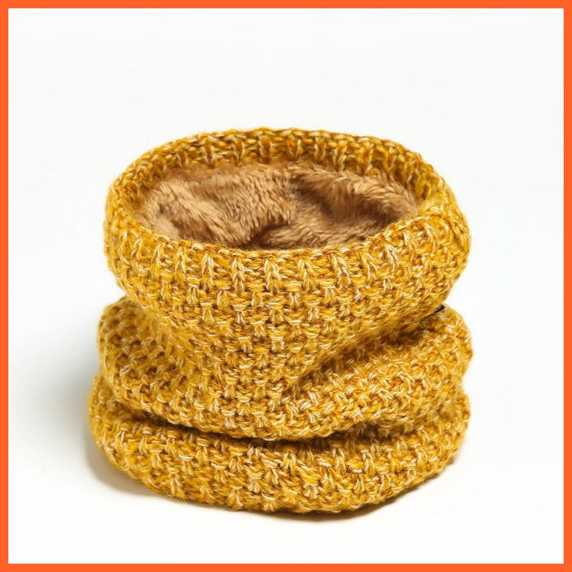whatagift.com.au Men's Scarf Copy of Winter Women Men Solid Knitting Scarf | Thick Warm Velvet Ring High-Quality Muffler