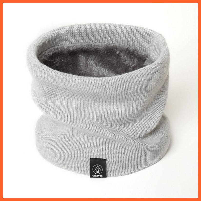 whatagift.com.au Men's Scarf Copy of Winter Women Men Solid Knitting Scarf | Thick Warm Velvet Ring High-Quality Muffler