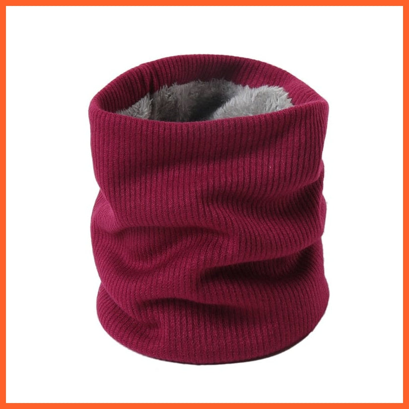 whatagift.com.au Men's Scarf Copy of Winter Women Men Solid Knitting Scarf | Thick Warm Velvet Ring High-Quality Muffler