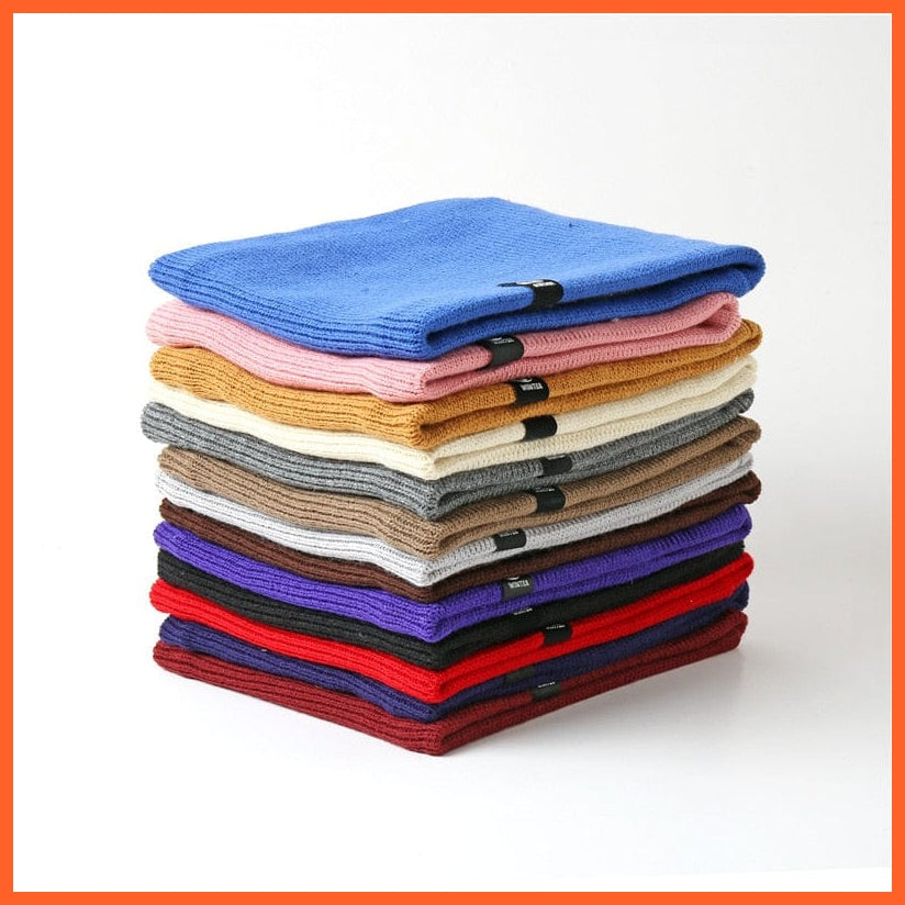 whatagift.com.au Men's Scarf Copy of Winter Women Men Solid Knitting Scarf | Thick Warm Velvet Ring High-Quality Muffler