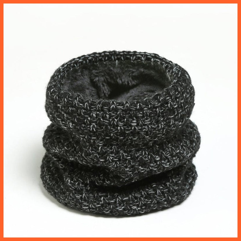 whatagift.com.au Men's Scarf WB25-9 Copy of Winter Women Men Solid Knitting Scarf | Thick Warm Velvet Ring High-Quality Muffler