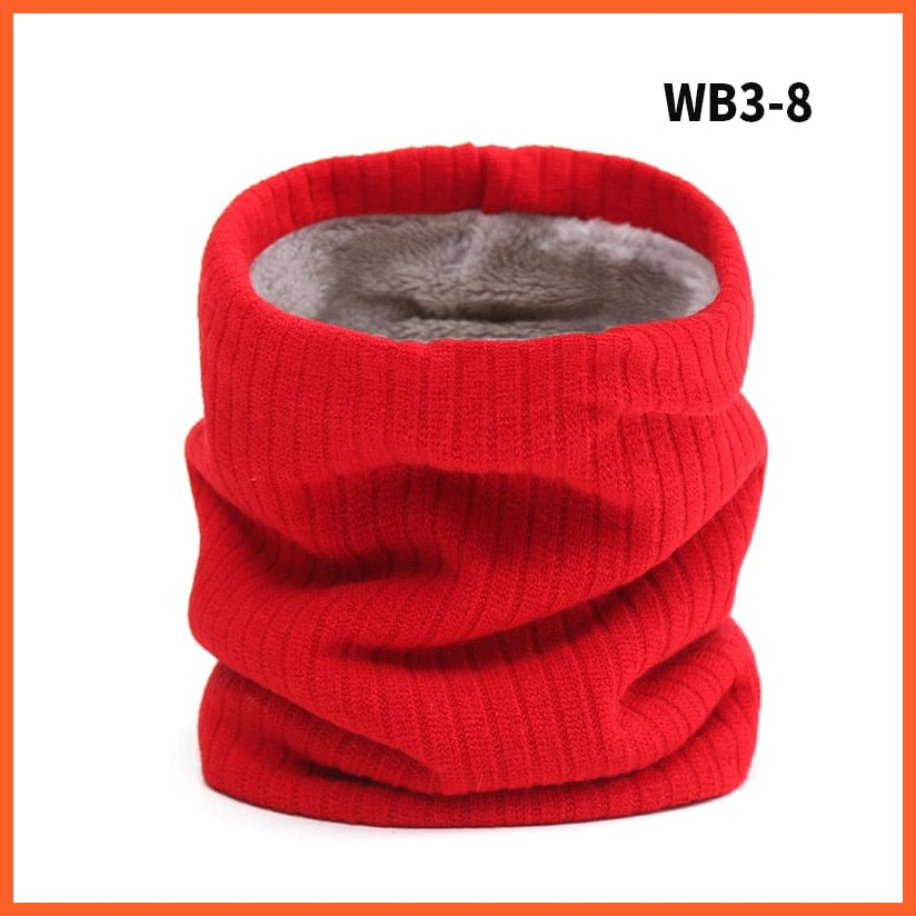 whatagift.com.au Men's Scarf WB3-8 Copy of Winter Women Men Solid Knitting Scarf | Thick Warm Velvet Ring High-Quality Muffler